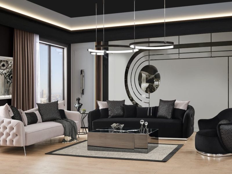 Black and White Turkish Sofa00001