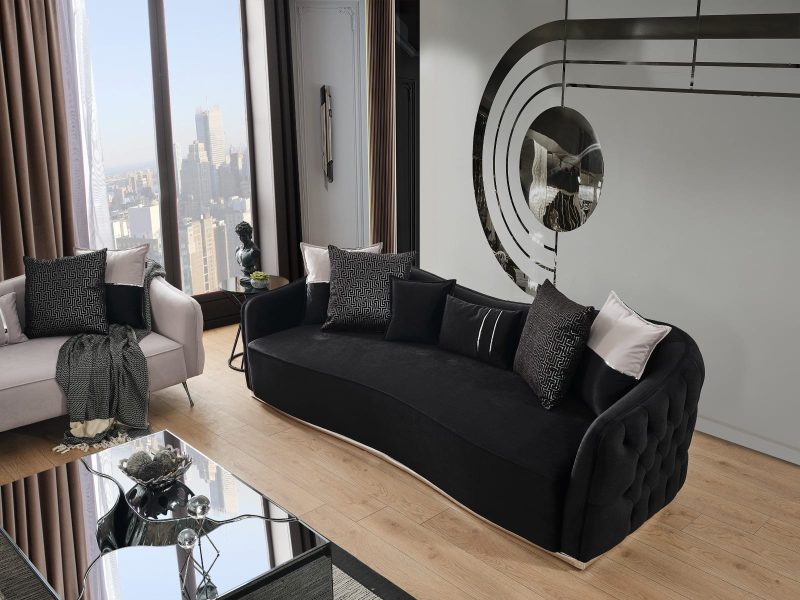 Black and White Turkish Sofa00001