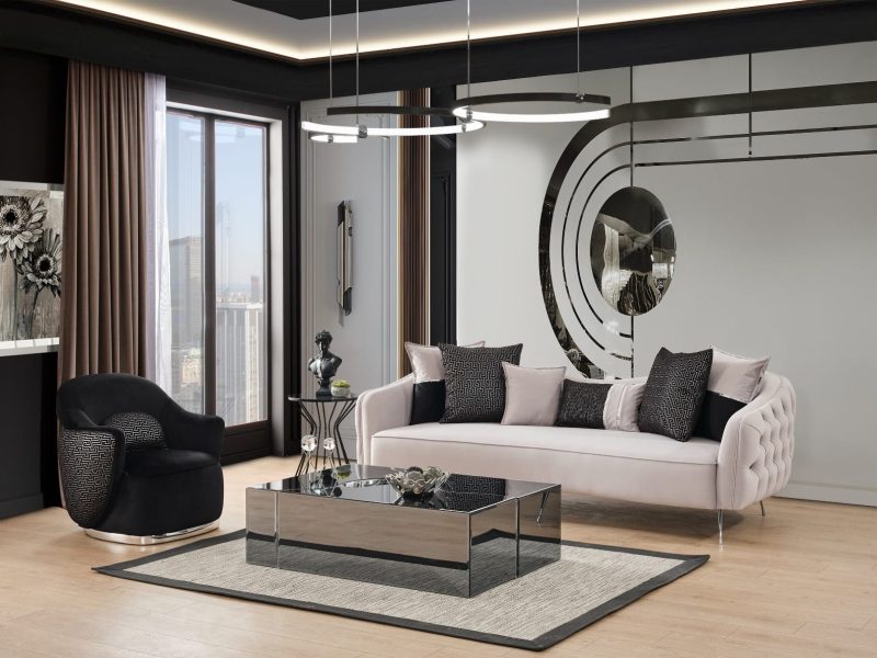 Black and White Turkish Sofa00001