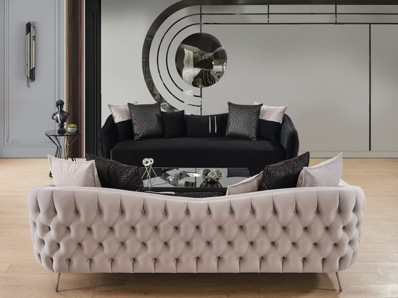 Black and White Turkish Sofa00001